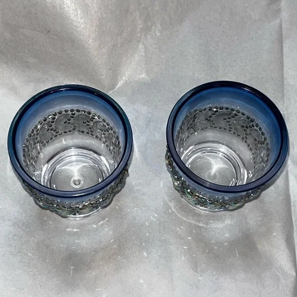 Hand Crafted Bling Embellished Plastic Shot Glasses Set of 2 - Picture 6 of 10